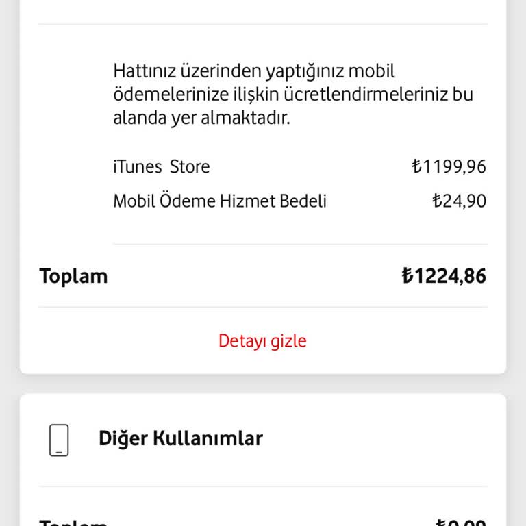 Bilgim Dışında Yapılan Yüksek Tutarli İtunes Mobil Ödeme Kesintisi