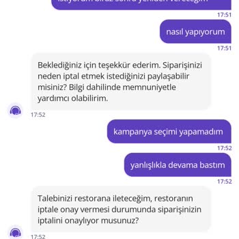 Sipariş İptal Seçeneği Ve Kampanya Sorunu Hayal Kırıklığı Yarattı