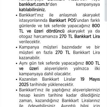 Opet Alışverişi Sonrası Bankkart Lira Hesabıma Yüklenmedi