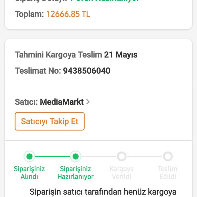 Çamaşır Makinesi Siparişim Zamanında Kargoya Verilmedi