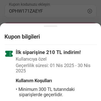 Geçerli Kuponum Hatalı Şekilde Kullanılamıyor