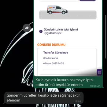 İptal Edilen Üründe Yüksek Kargo Kesintisiyle Mağduriyet Yaşadım