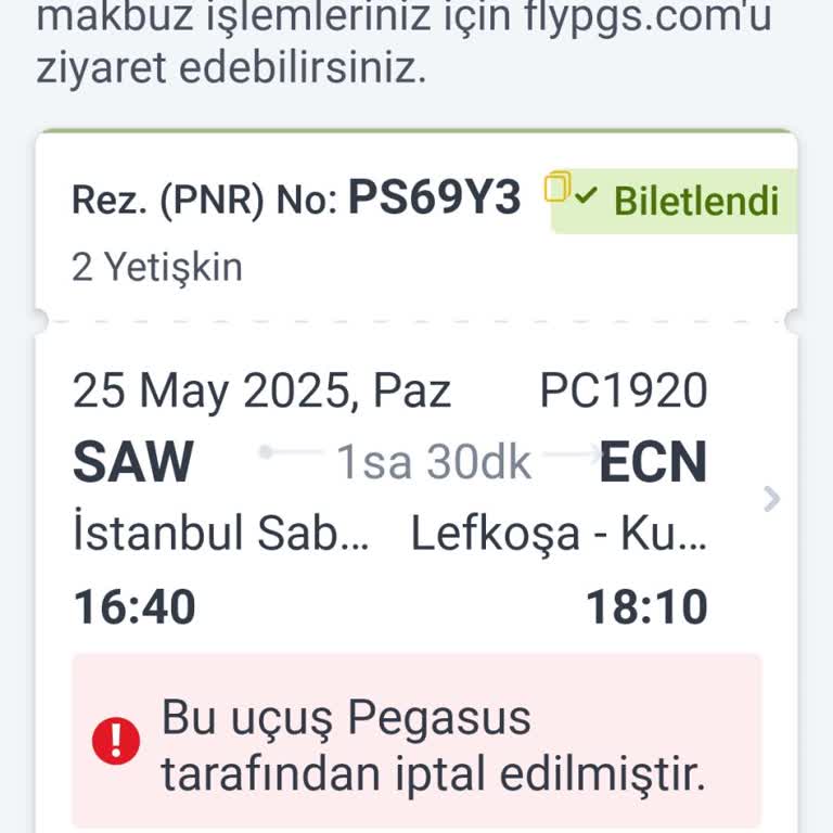 Uçuş İptali Ve Personel İlgisizliği Nedeniyle Mağduriyet