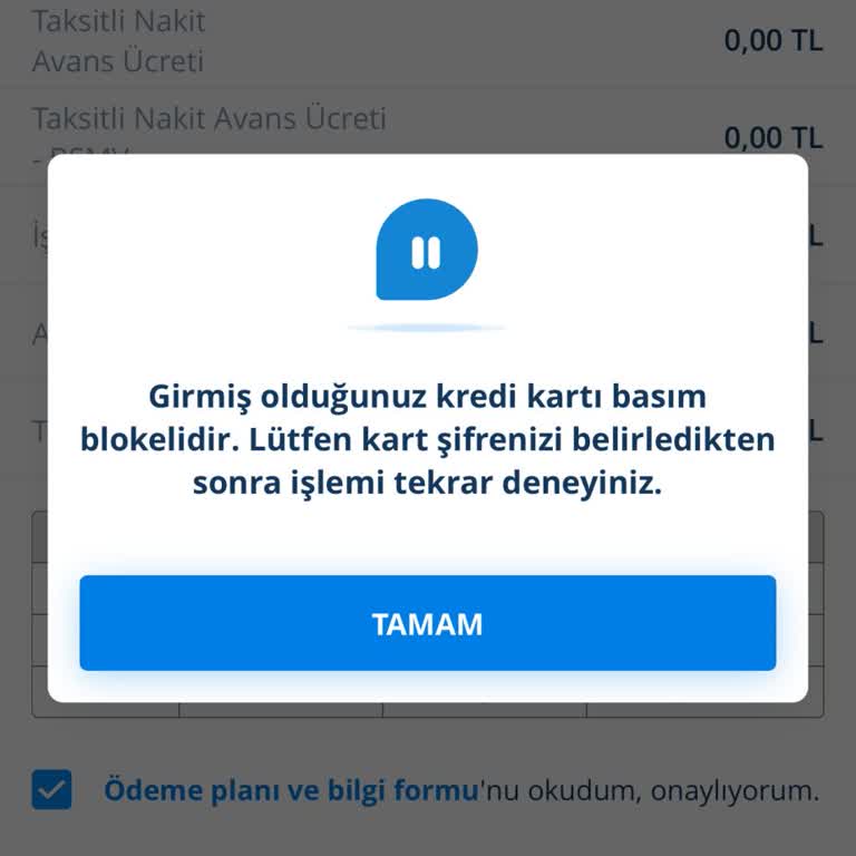 Kredi Kartı Onaylandı, Ancak Kullanıma Kapalı: Nakit Avans Sorunu