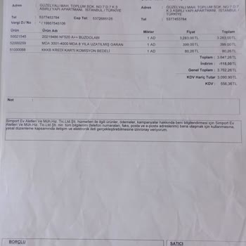 Ek Garanti Kapsamında Hizmet Alamama Ve Yüksek Servis Ücreti