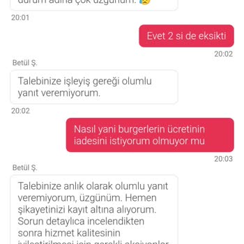 Yemeksepeti Eksik Sipariş Ve İlgisiz Müşteri Hizmeti Mağduriyeti