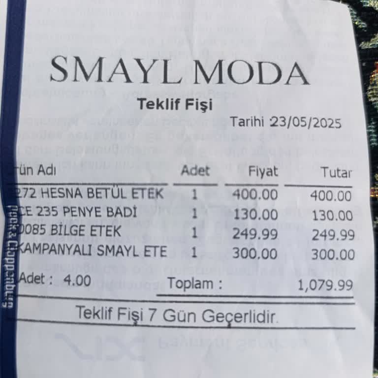 Smayl Moda Değişim Yapmadı