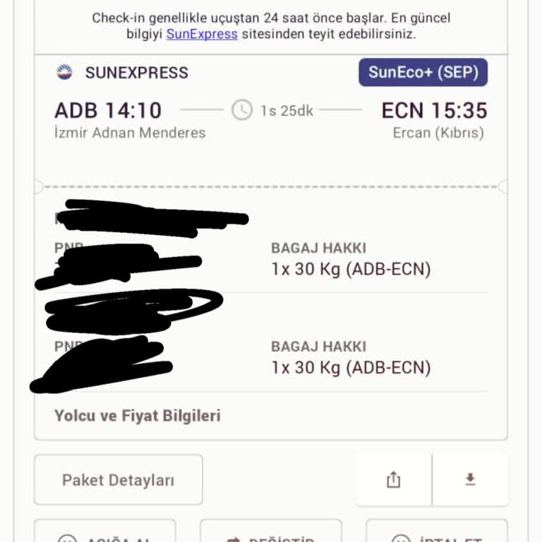 Obilet Sunexpress Bilet Değişikliği İçin Yüksek Ücret Talebi Ve Yetersiz Müşteri Desteği