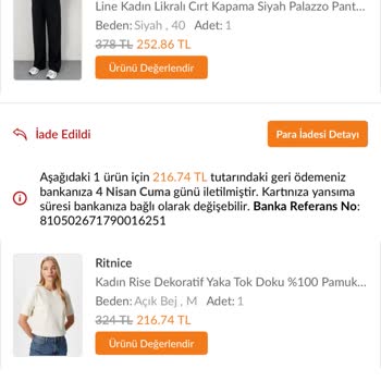 Değişim Sözü Verilen Hatalı Ürün İçin Satıcı Ve Trendyol'dan Çözüm Alamadım