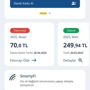 TurkNet Davet Kampanyasında Fatura Ve Borç Görüntüleme Sorunu
