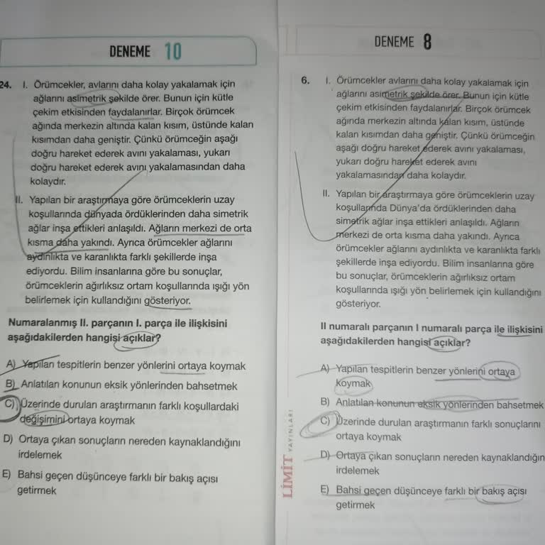 Limit Yayınları Denemelerde Aynı Sorular Ve Yetersiz Video Çözümleri Hayal Kırıklığı