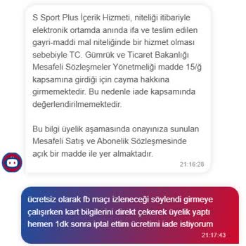 Şifresiz Denilen Maç İçin Onaysız Üyelik Ve Ücret Kesintisi Mağduriyeti
