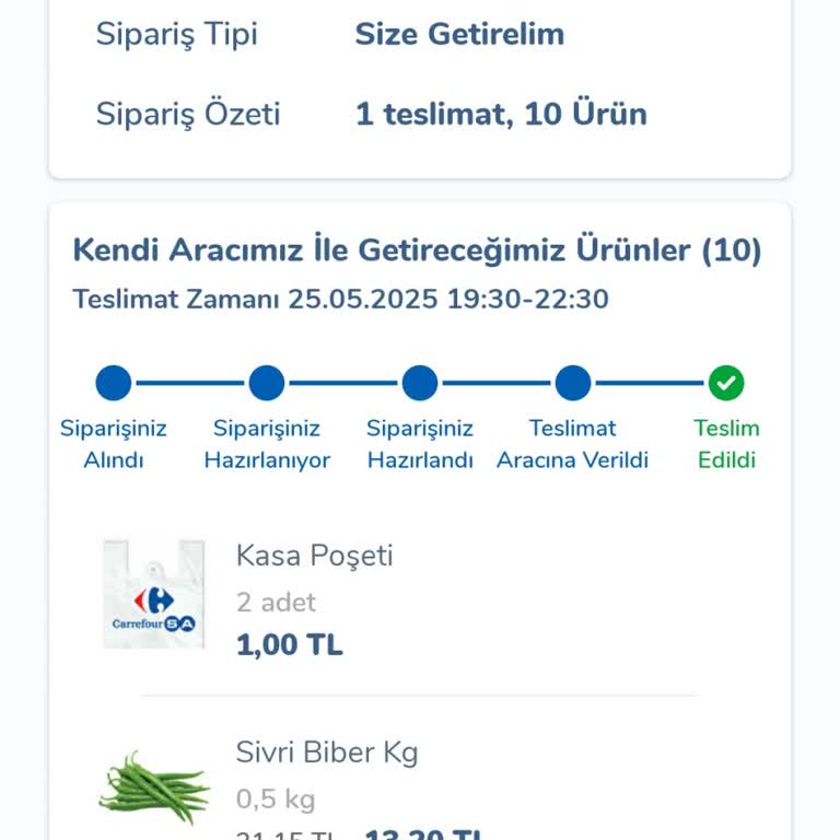 Teslim Edilmeyen Siparişin Teslim Edilmiş Gibi Gösterilmesi