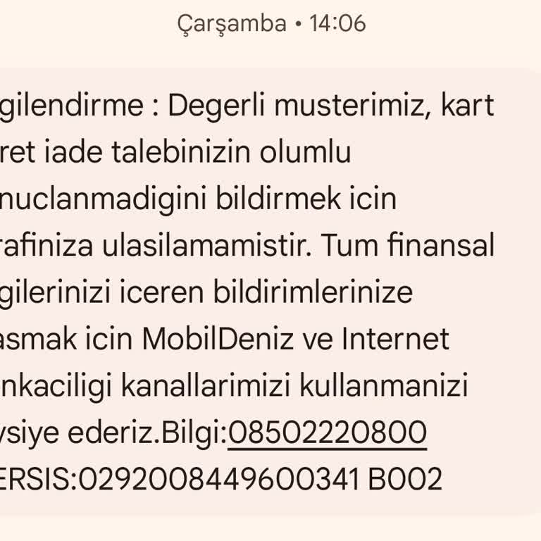 İadesi Yapılmayan Kart Ücreti Müşteri Memnuniyetsizliği