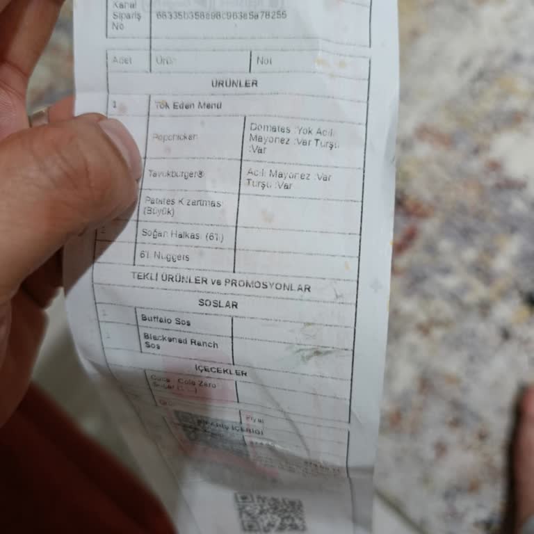 Soğuk Ve Eksik Gelen Sipariş Hayal Kırıklığı Yarattı