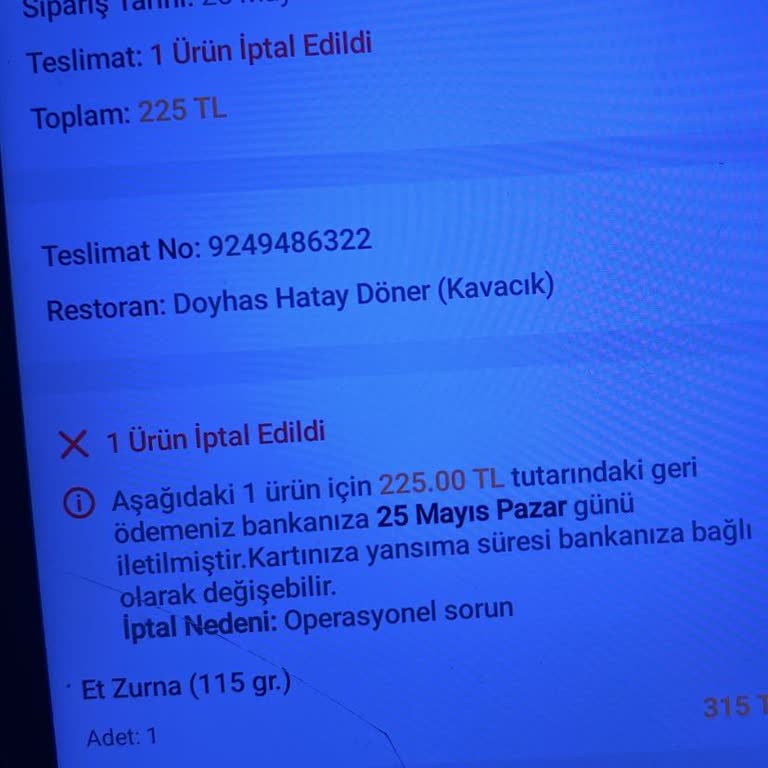 Siparişim Getirilmedi, Saatlerce Bekletildim Ve Mağdur Edildim
