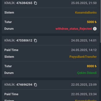 Kalebet Kazandığım Paranın Ödenmemesi Nedeniyle Üyeliğimi Sildim