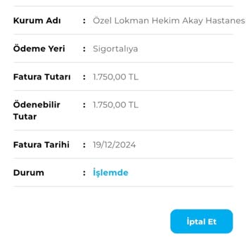 Bupa Acıbadem Tamamlayıcı Sağlık Sigortasında Ödeme Yapılmıyor Mağduriyet Yaşadım