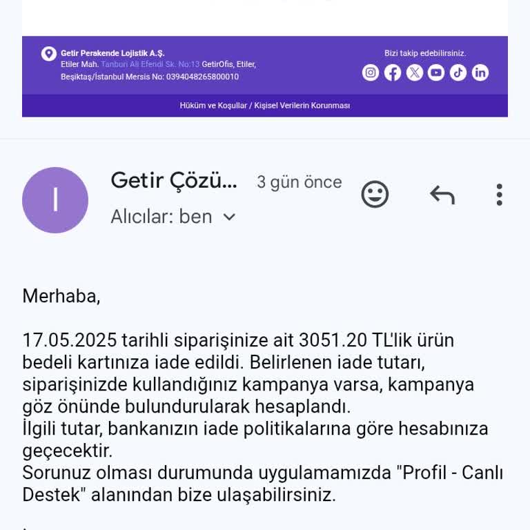 Getir Ve İş Bankası Arasında Kayıp Para: İade Sürecinde Mağduriyet