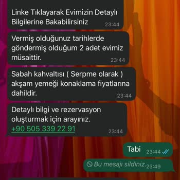 Bungalov Kiralama Sonrası Ödeme İadesi Yapılmadı, İletişim Kesildi