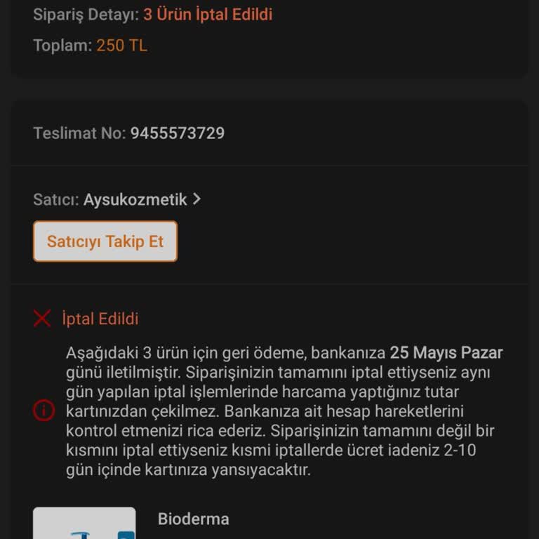 Onayım Olmadan İptal Edilen İndirimli Sipariş Mağduriyeti