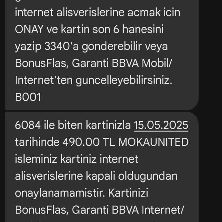 Bilinmeyen Moka İşlemiyle Kartımdan Para Çekilmeye Çalışıldı