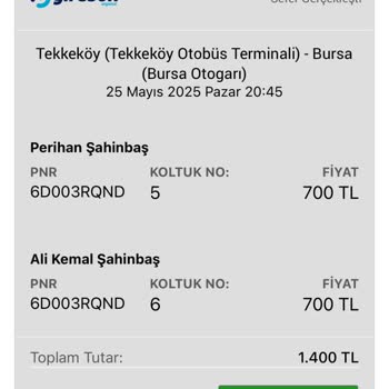 Bilet Ücretinde Fazla Çekim Ve İletişim Sorunu