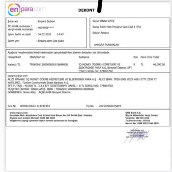 Hesabımdan İzinsiz Para Transferi Ve Acil İade Talebi