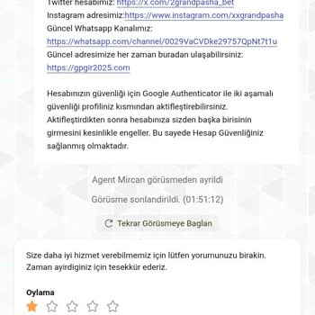 GrandPashaBet'te Kazanç Elde Edememe vVe Üyelik İptali Talebi