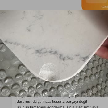 Mermer Kesme Tahtası Kusurlu Geldi Satıcı Yeni Ürünü Göndermiyor