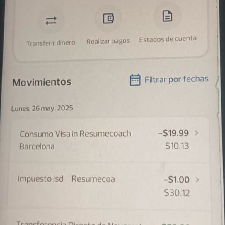 Cargo no autorizado de ResumeCoah, solicito solución y reembolso