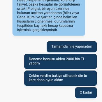 Kazandığım Bonusla Hesabım Haksız Yere Kapatıldı