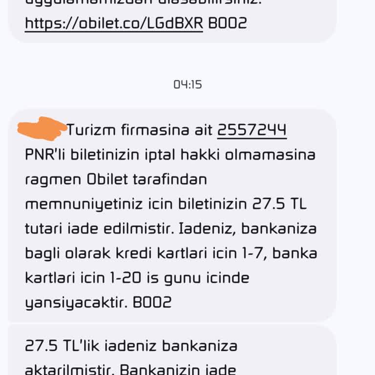 Bilet İptalinde Yetersiz İade Ve Bilgilendirme Eksikliği