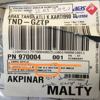 Aras Kargo Teslimatında Daire Numarası Olmasına Rağmen Kargo Eve Getirilmedi