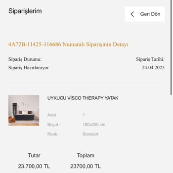 Yatsan'dan Aldığım Yatakta İade Ve Değişim Sürecinde Yaşadığım Sorunlar