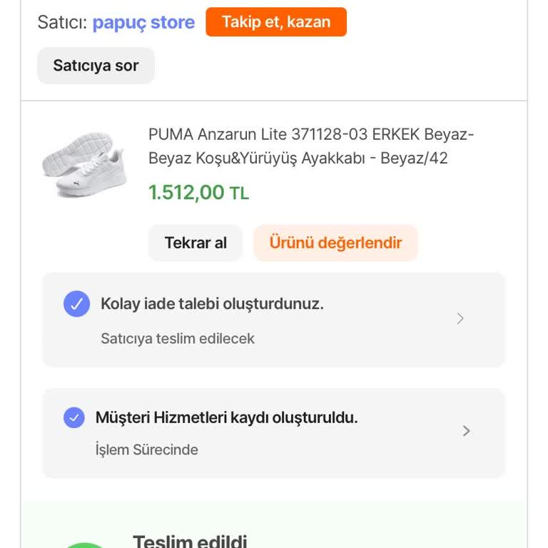 İade Edilen Ayakkabının Kabul Edilmemesi Ve Çözüm Bulunamaması