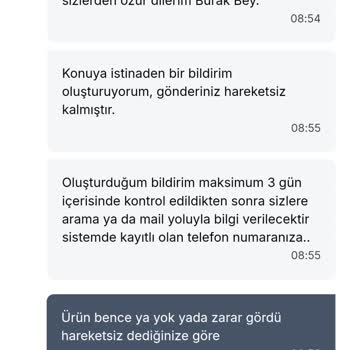 Teslim Edilmeyen Sipariş Ve Yetersiz Müşteri Desteği Hayal Kırıklığı Yarattı