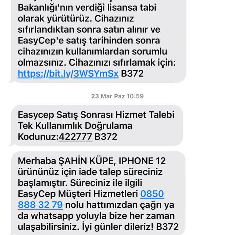 EasyCep Paramı 2.5 Aydır İade Etmiyor Mağdurum