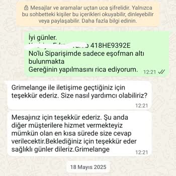 Eksik Gönderim Ve İlgisiz Müşteri Hizmeti