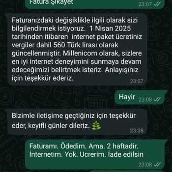 İnternet Bağlantı Sorunu Ve Müşteri Hizmetlerinden Destek Alamama