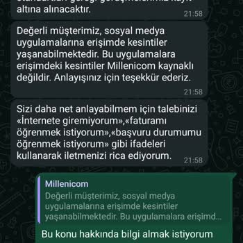 İnternet Bağlantı Sorunu Ve Müşteri Hizmetlerinden Destek Alamama