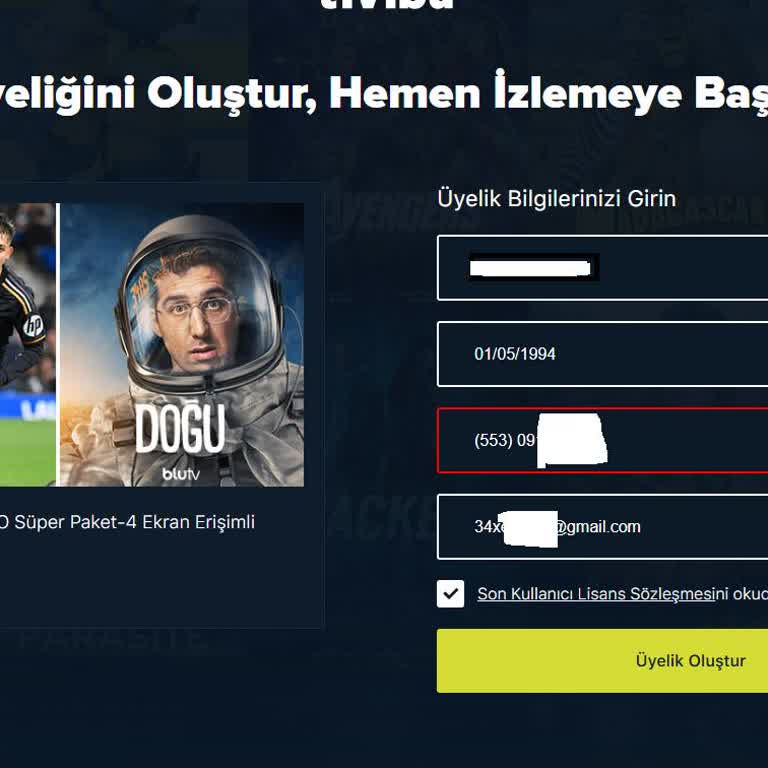 Tivibu Go Super Paketi Aktivasyonunda Telefon Numarası Sorunu