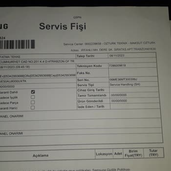 Samsung 50UE800 TV'de Sürekli Tekrarlayan Arıza Ve Yüksek Onarım Ücreti