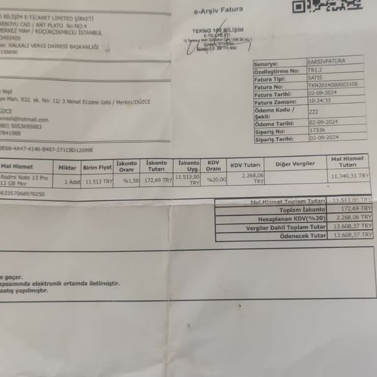 IMEI Klonlanma Sorunu Ve Yetersiz Teknik Servis Desteği Nedeniyle Para İadesi Talebi