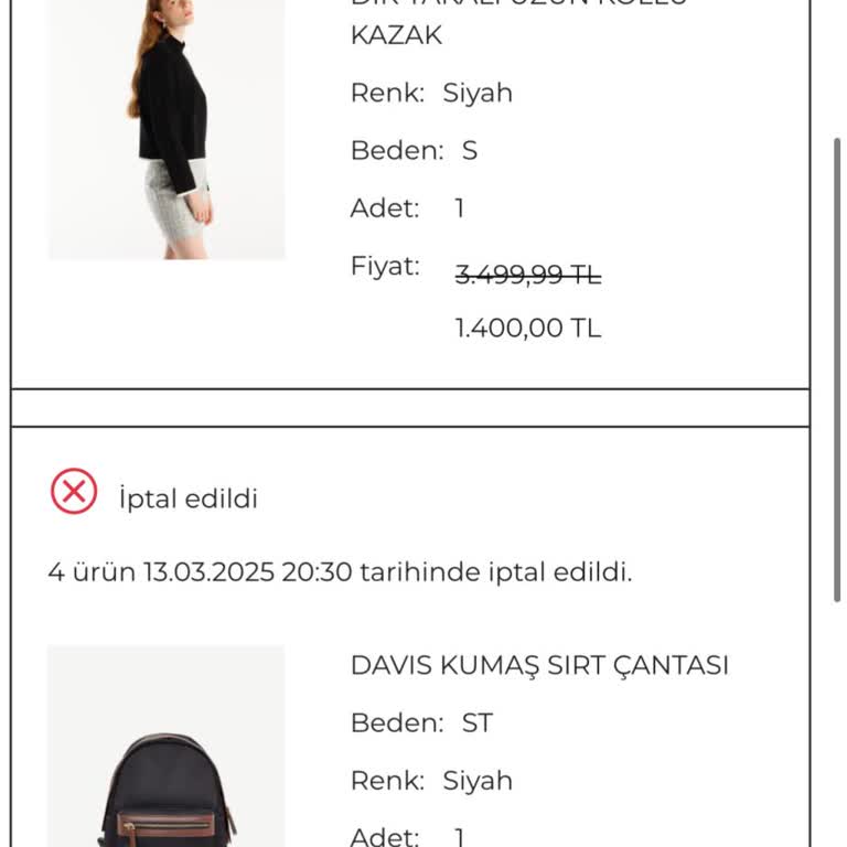 İptal Edilen Ürünün Ücreti Bir Türlü İade Edilmiyor