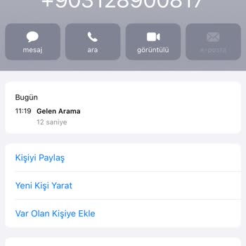 Bilinmeyen Numaradan Şüpheli Arama Sonrası Endişe Yaşadım