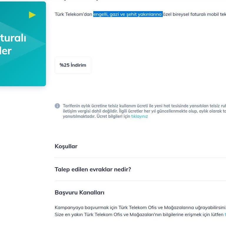 Türk Telekom Engelli İndirimi İçin Bayilerden Sürekli Müdürlüğe Yönlendiriliyorum
