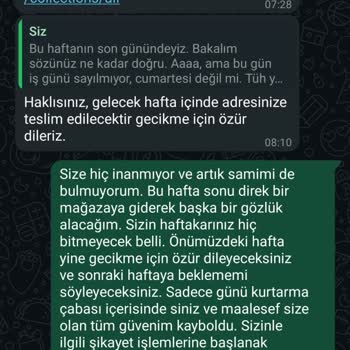 Siparişimin Teslimatı Gecikti, Bilgilendirme Yetersiz