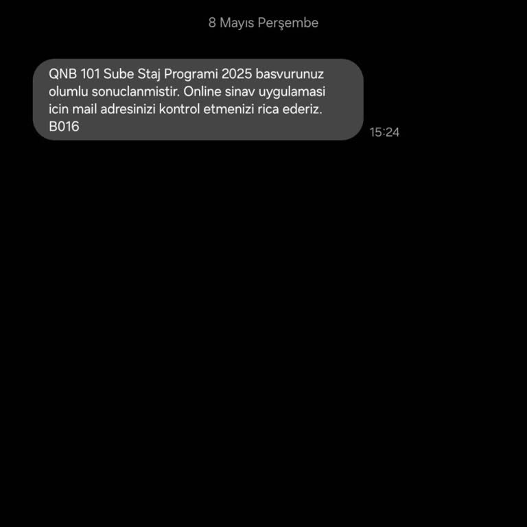 Onaylanan Staj Başvurusu İçin Sınav Bilgisi Maili Gelmedi