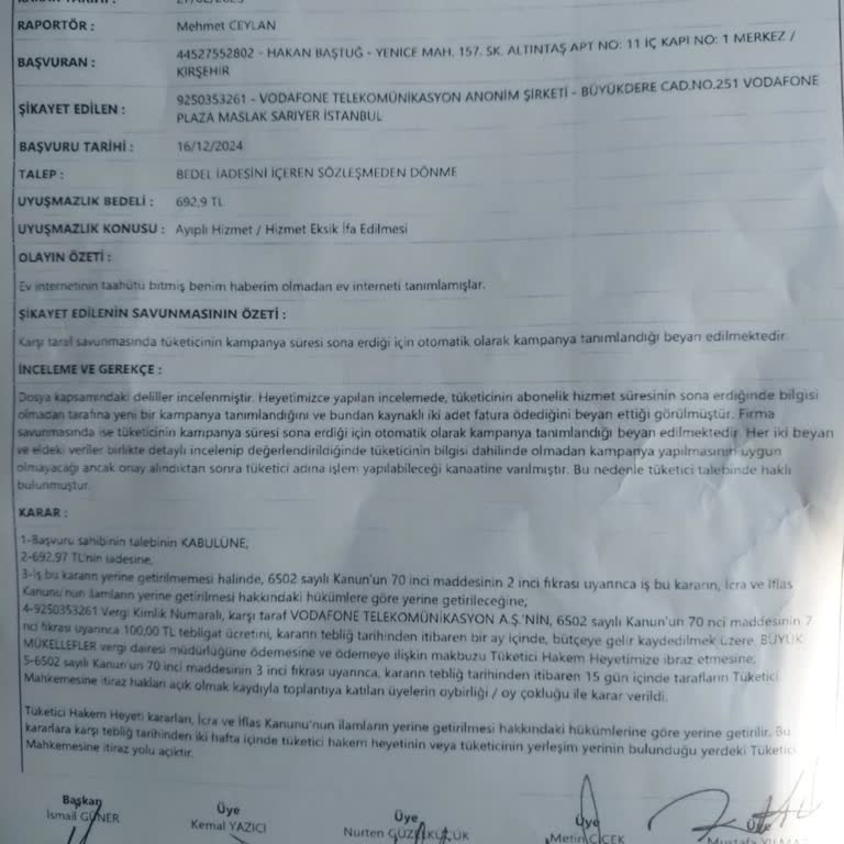 Haksız Kesilen Ücretler Ve İlgisiz Müşteri Hizmeti